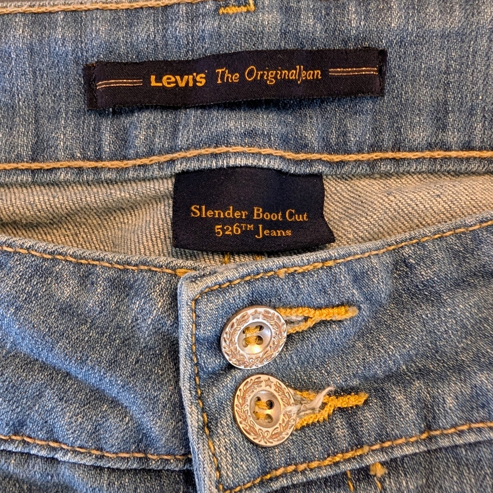 Levi's 526 Red Tab Slender Boot Cut jeans Retro Western Denim Core Durable - Picture 6 of 14